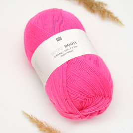 Пряжа Rico Socks Neon 4 ply red 003