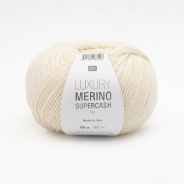 Пряжа Rico Luxury Merino Supercash DK 001 cream